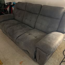 Gray reclining sofa for sale $75