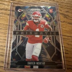 Xavier Worthy Rookie Prizm Prizmatic Card