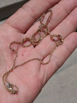 14k Gold Over .925 Silver Dainty 21" Inch Long