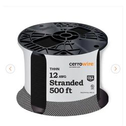 500 ft. 12 Gauge Black Stranded Copper THHN Wire