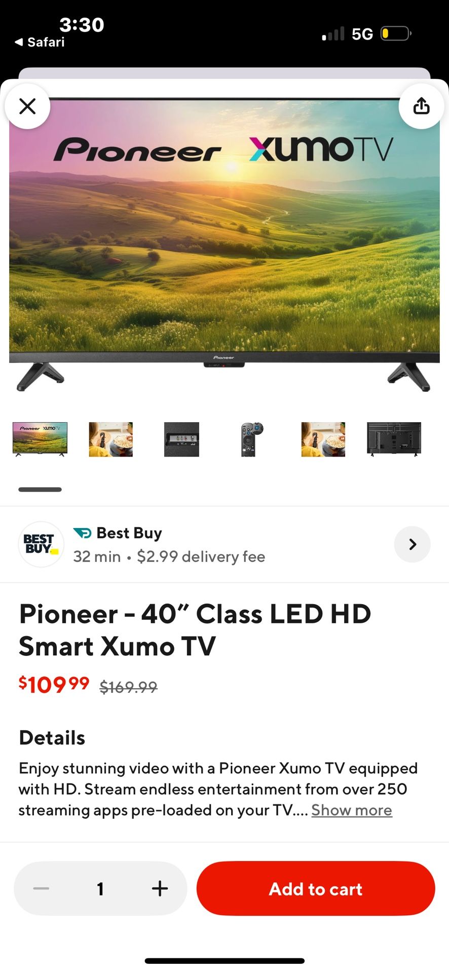 Pioneer Tv 45 Inch With Working Remote