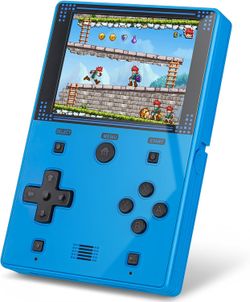 Kids Handheld Game Console 220 Retro Games 3.5” IPS Screen Blue
