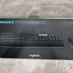 Logitech - MK850 Performance Full-size Wireless Membrane Keyboard and Mouse Combo for PC and Mac - Black