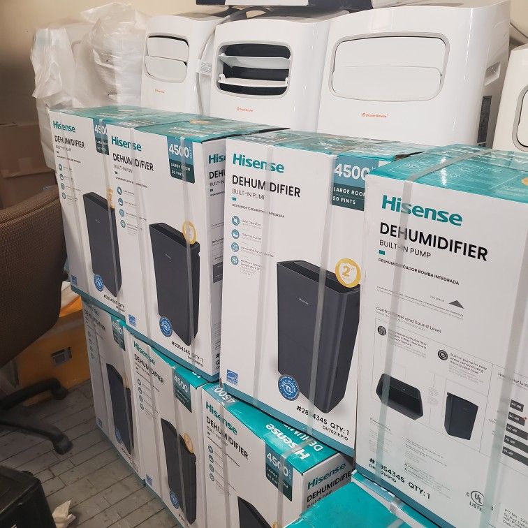 New 35 And 50-Pint Dehumidifiers All New In Factory Sealed Box