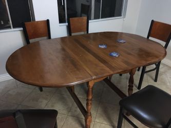 Wooden dining table