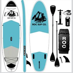 Roc Inflatable Stand Up Paddle Boards with Premium SUP Paddle Board Accessories, Wide Stable Design, Non-Slip Comfort Deck for Youth & Adults 