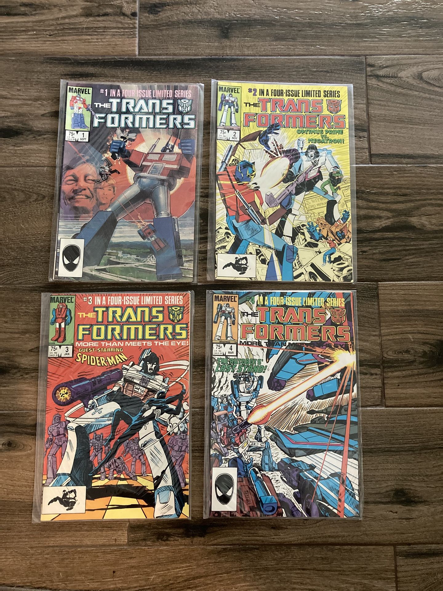 The Transformers #1-4 Limited Series Four Issue Marvel Comics 1984