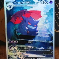Pokemon Card Gengar Ex Anime Waifu Full Art Holo Novelty Orica Card waifu toy