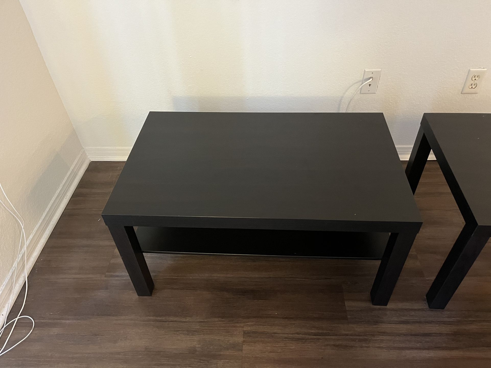 Black Coffee Table & End Table