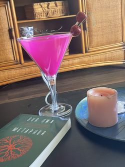 vintage pink margarita novelty lamp
