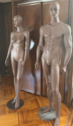 Used fiberglass black mannequins for sale