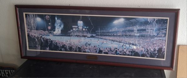 Angels 2002 World Series win, panoramic framed picture