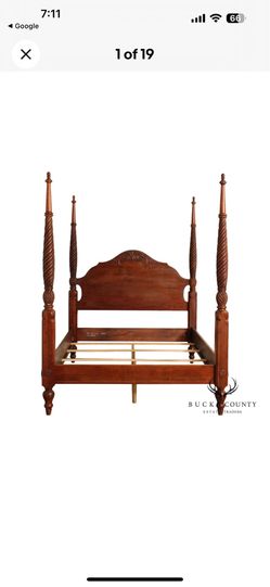 Vintage Ethan Allen British Colonial King size bed