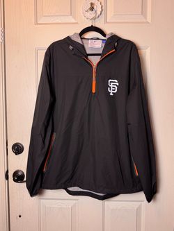 G-III Sports San Francisco Giants 1/4 Zip Hooded Windbreaker Size XL