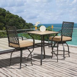 2Piece Patio Bar Set with Cushion Just two chairs