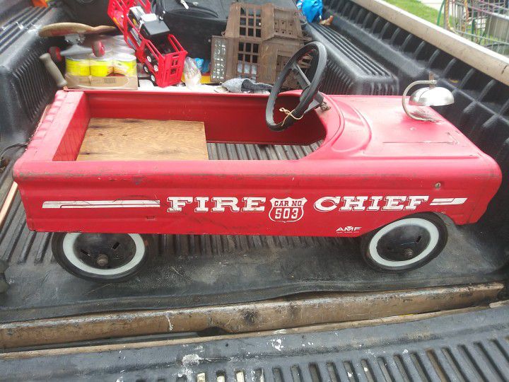 1960s Fire Chief Pedal Car 