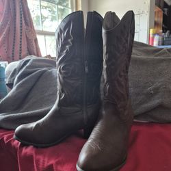 Like New Women's Size 11.5" Side Zipper Calf Height Brown TORRID BOOTS $25.00