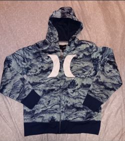 Boy's Zip-Up Hoodie Youth Large 'HURLEY' Ocean Wave!