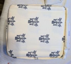 Full size Ultra Soft Flannel Sheet Set Blue Woodblock - Threshold
