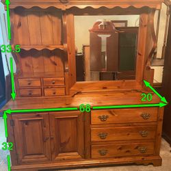 6 Drawer Dresser With Mirror Hutch