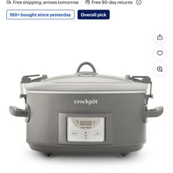 Crock-Pot® Programmable 7-Quart Cook and Carry Slow Cooker, Grey