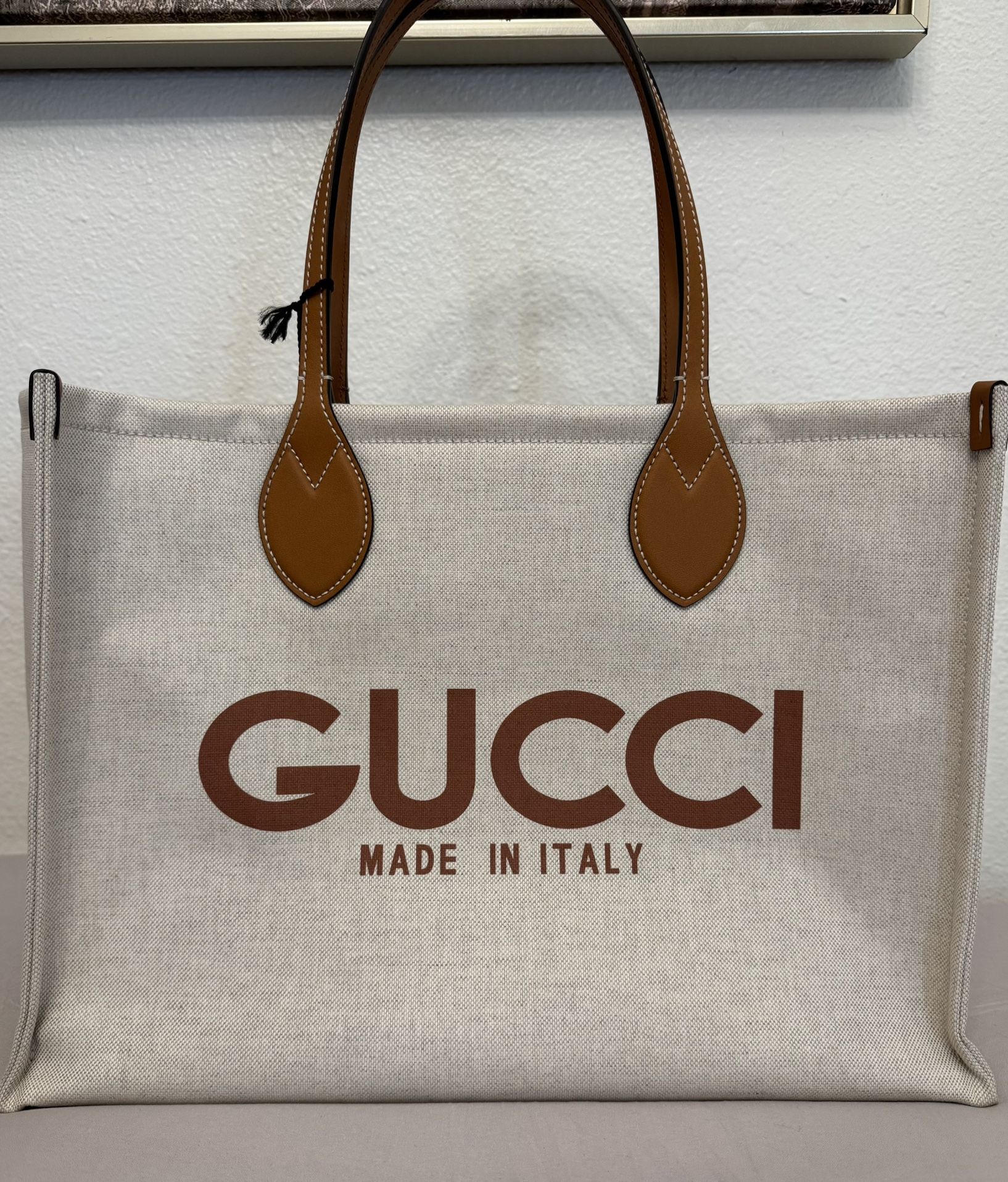 LARGE TOTE BAG WITH GUCCI PRINT