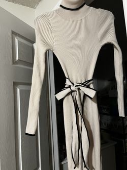 Mock Wrap Sweater Dress (XS) 