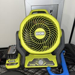 Ryobi Fan And Battery