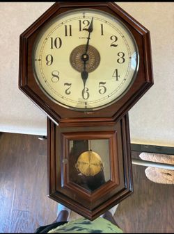 Vintage Hamilton Indiana University Octagonal Schoolhouse Wall Clock