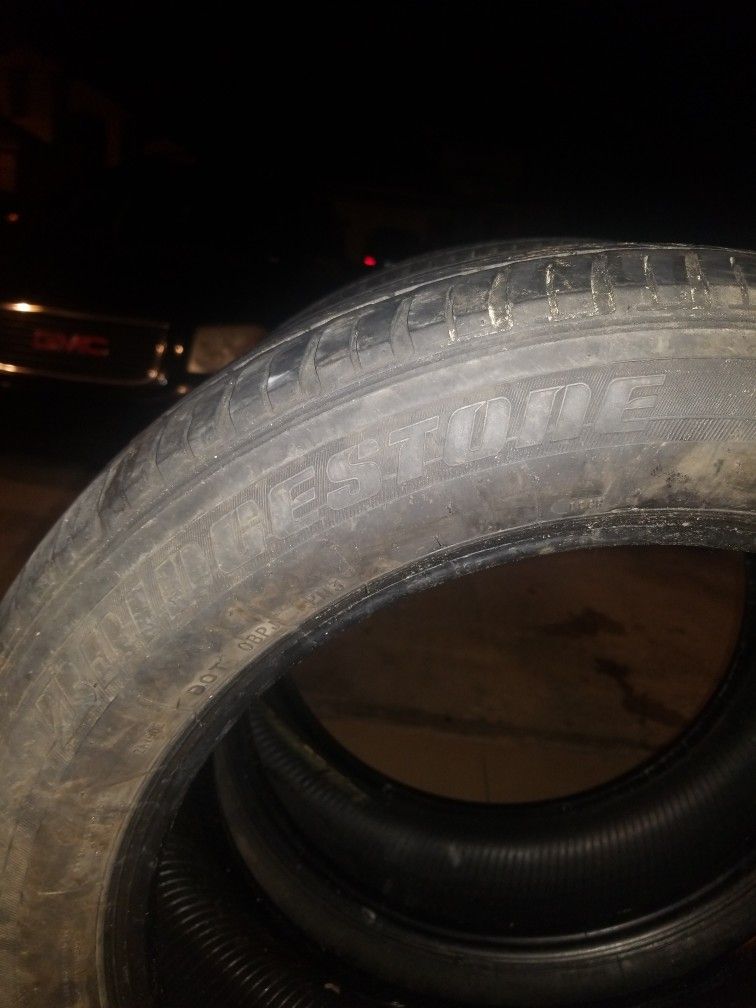 Pair 2 Tires 215-55-17 Brigstone 80%tread