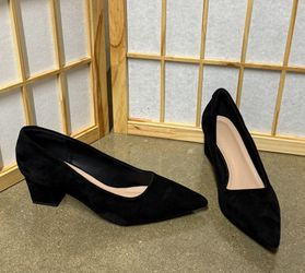 Black Women’s Short Block Heel 
