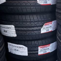 New tires 235/45/18 Americus tires $110 each plus tax if you need installation and balance will be extra $25 each tire