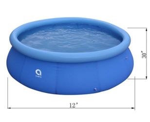 12 Feet x 30 Inches Inflatable Pool