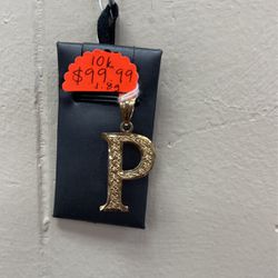 Letter “P” 10kt Yellow Gold