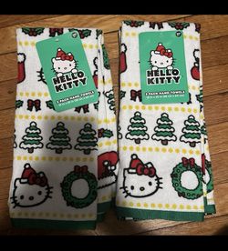 Hello Kitty Hand Towels Set