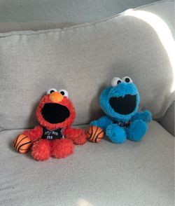 San Antonio Spurs Elmo & Cookie Monster Plush Set