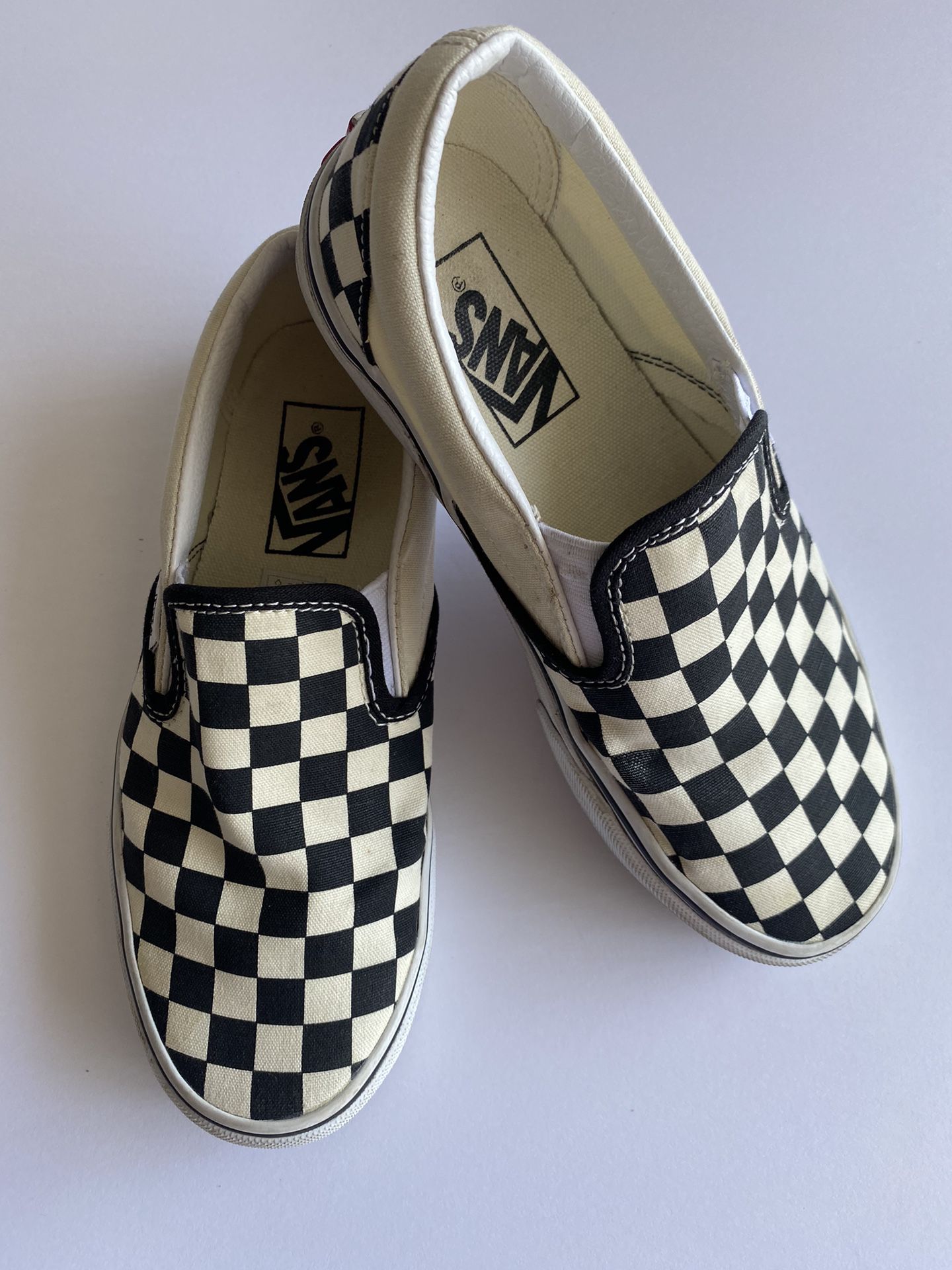 VANS Classic Slip-On Checkerboard Black/white Size 6