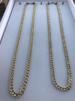 14k Gold plated Cuban link Chains