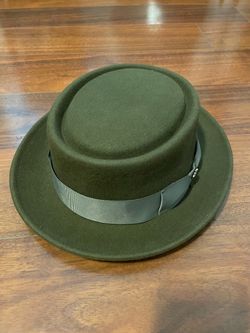 Bruno Capelo Olive Pork Pie Hat – Size Medium