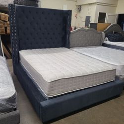 Queen Bed Frame With Mattress 