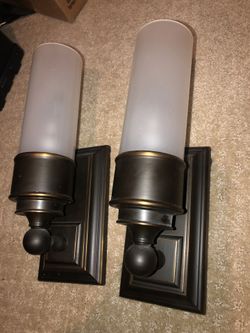 Pair Sussex tube Sconce