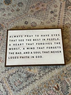 Faith Based Quote for Wall Christian Home Decor