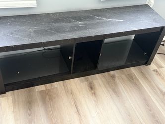 Tv stand with 2 glass shelves
