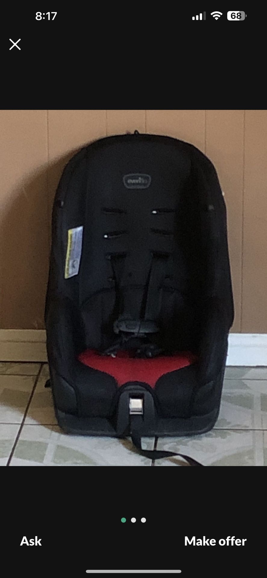 EVENFLO CONVERTIBLE CAR SEAT!!!!