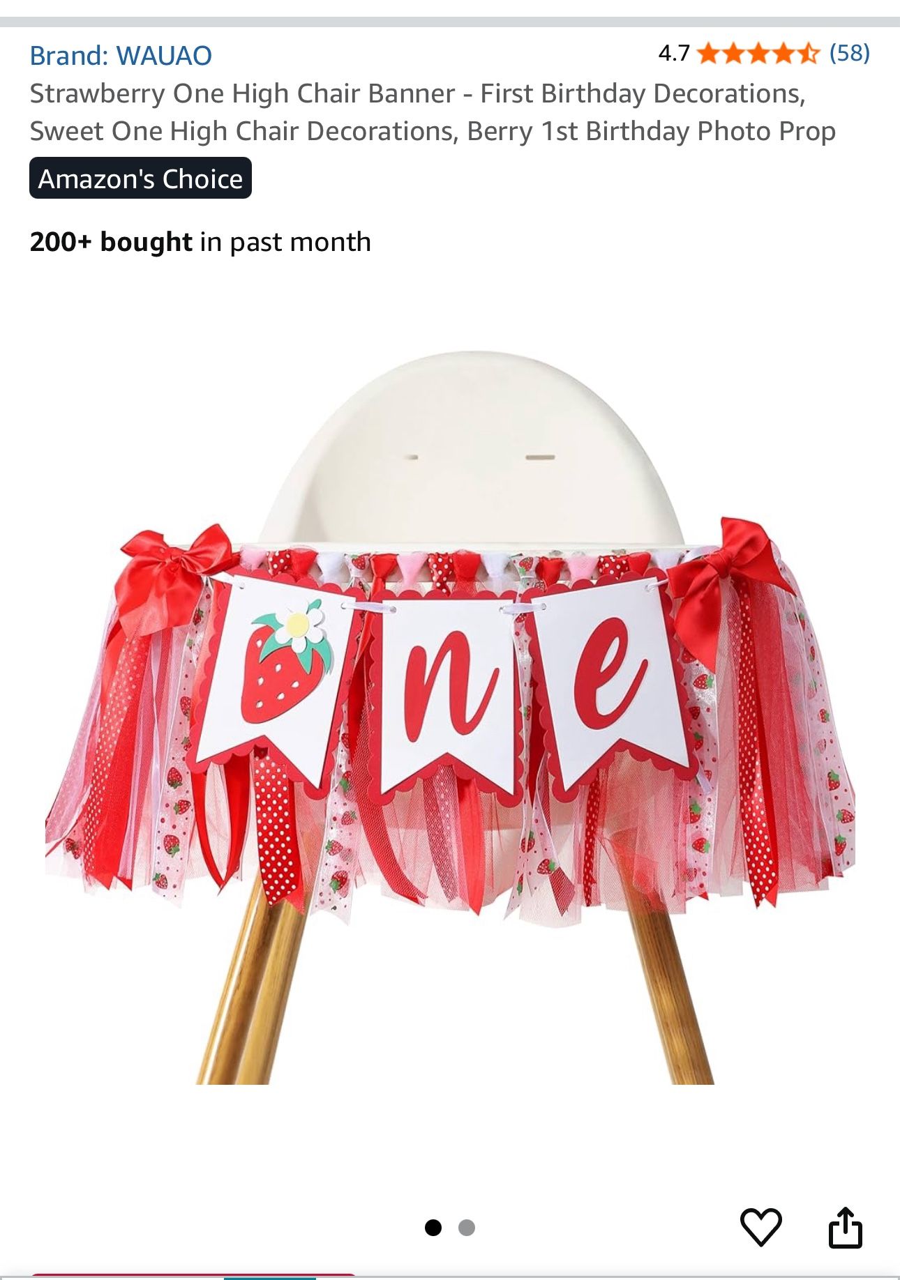 High chair banner
