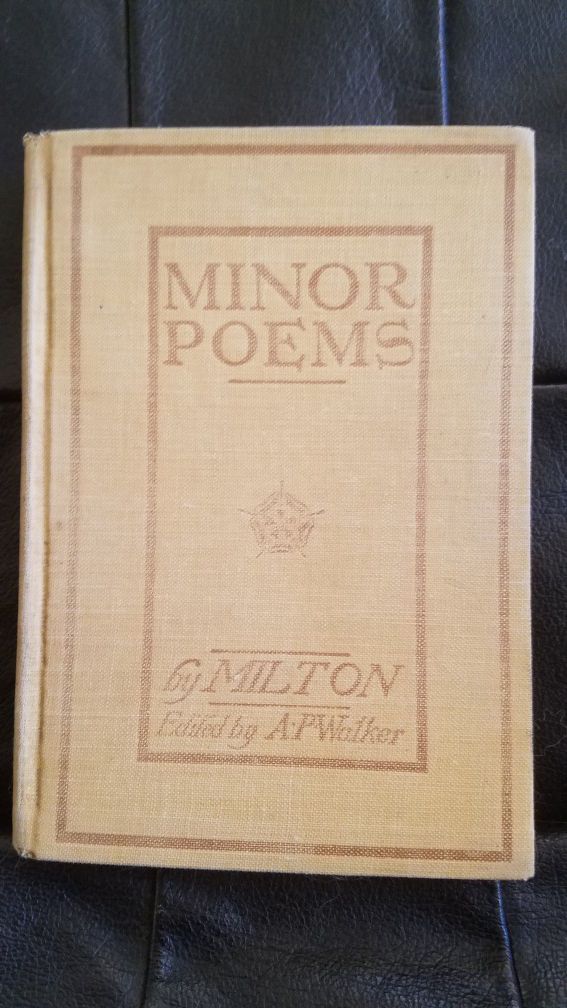 119yr old "minor poems of John Milton" book
