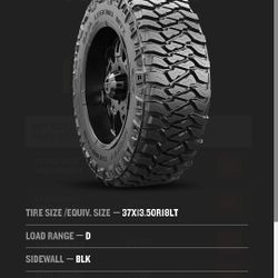 MICKEY THOMPSON BAJA LEGEND MTZ 37X13. 50R18     5 TOTAL USED