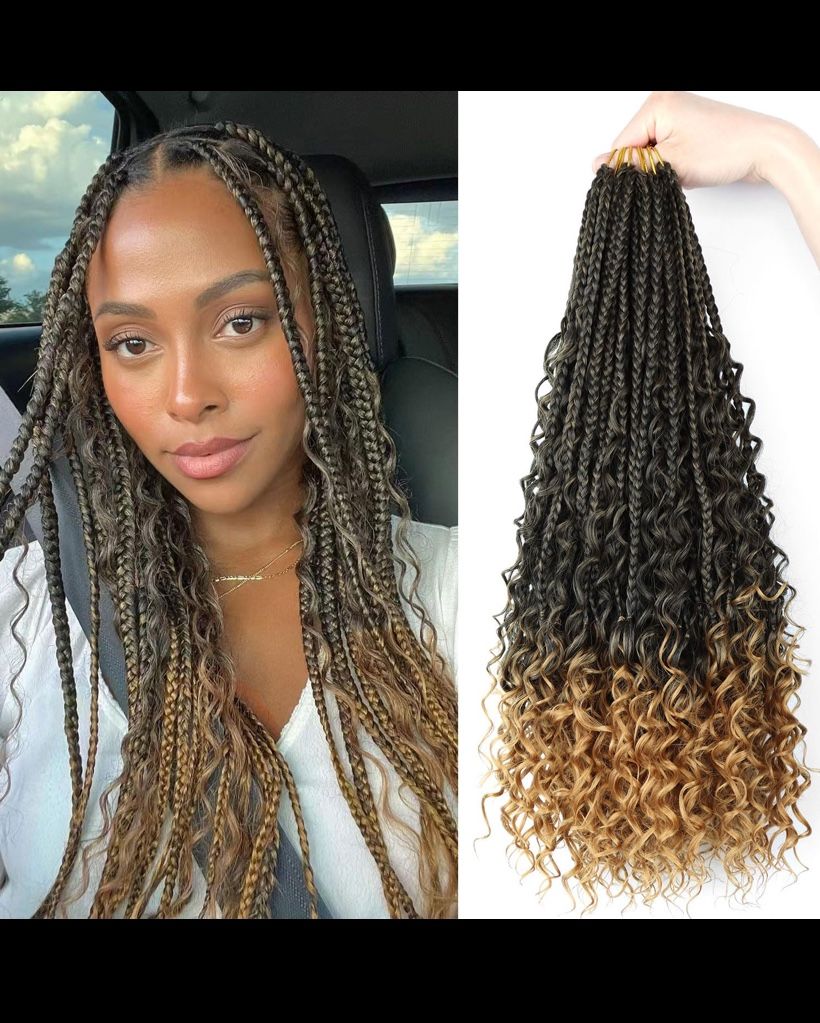 Goddess Box Braids Crochet Hair 20” 8 Packs