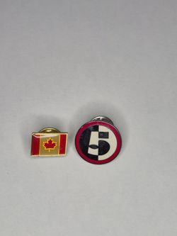 Canadian And Number 5 Pin Set Of 2 Pin Back Pins