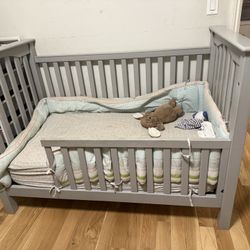 Convertible Pottery Barn Kendall Gray Baby And Toddler Crib